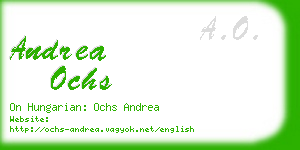 andrea ochs business card